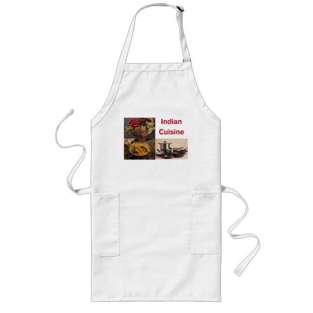 Delantal Largo Indian Cuisine Chef’s Apron – Traditional Food Art (Frente)