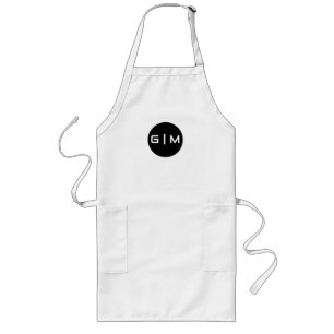 Delantal Largo iniciales de nombre personalizables