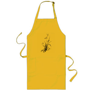 Delantal Largo Iris chino - bw