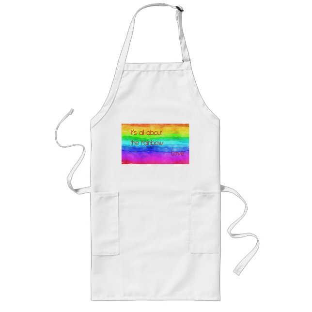 Delantal Largo It's All About The Rainbow Love 03 (Frente)