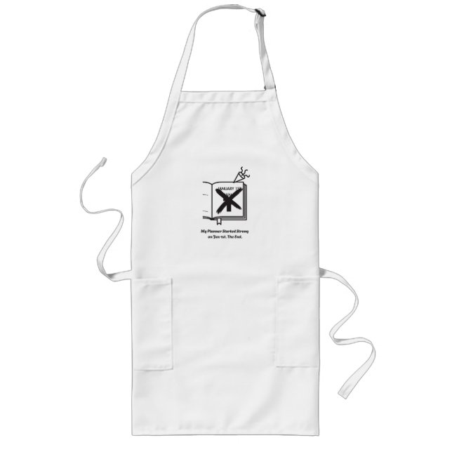 Delantal Largo Jan 1st Apron| Sarcastic New Year's Resolution (Frente)