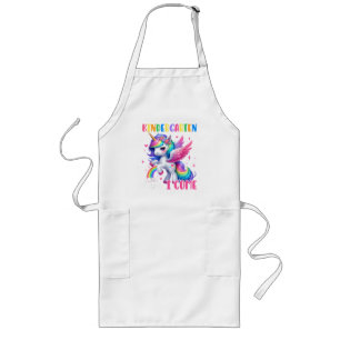 Delantal Largo Jardín de Infancia Aquí Voy Unicornio Vuelta al Co