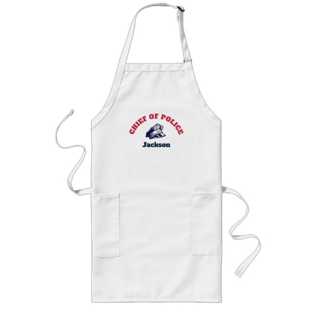 Delantal Largo Jefe de Policía Personalizado Apron (Frente)