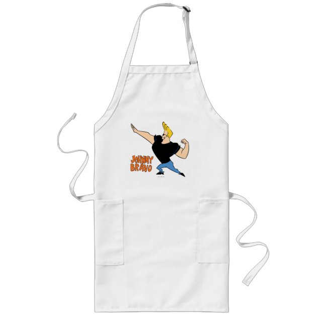 Delantal Largo Johnny Bravo Flexing (Frente)
