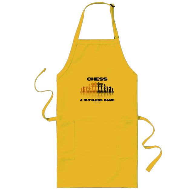 Delantal Largo Juego De Ajedrez Despiadado (Juego De Ajedrez Refl (Frente)