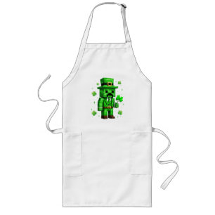 Delantal Largo Juego divertido del día de San Patricio duende afo