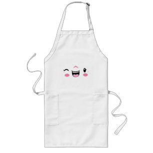 Delantal Largo Kawaii Face Apron