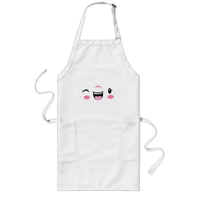 Delantal Largo Kawaii Face Apron (Frente)