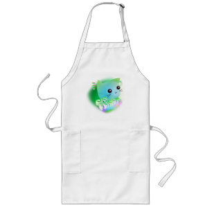 Delantal Largo Kawaii Personalizado Kitten