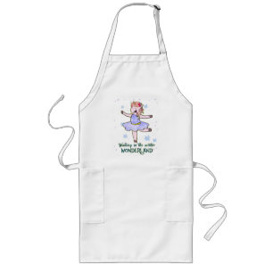 Delantal Largo Kawaii Unicorn Caminar durante el invierno