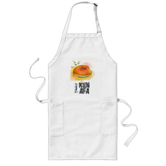 Delantal Largo Kunafeh ك los suecos árabes ن・ف・・・・・・・・・・・・・・・・・. (Frente)