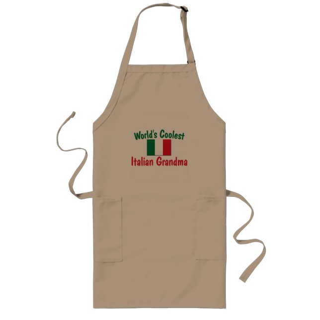 Delantal Largo La abuela italiana más fresca (Frente)