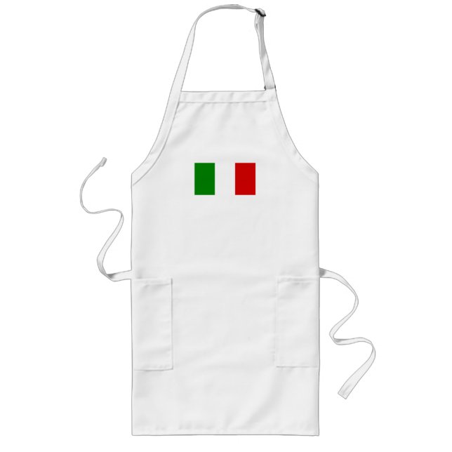 Delantal Largo La bandera de Italia (Frente)