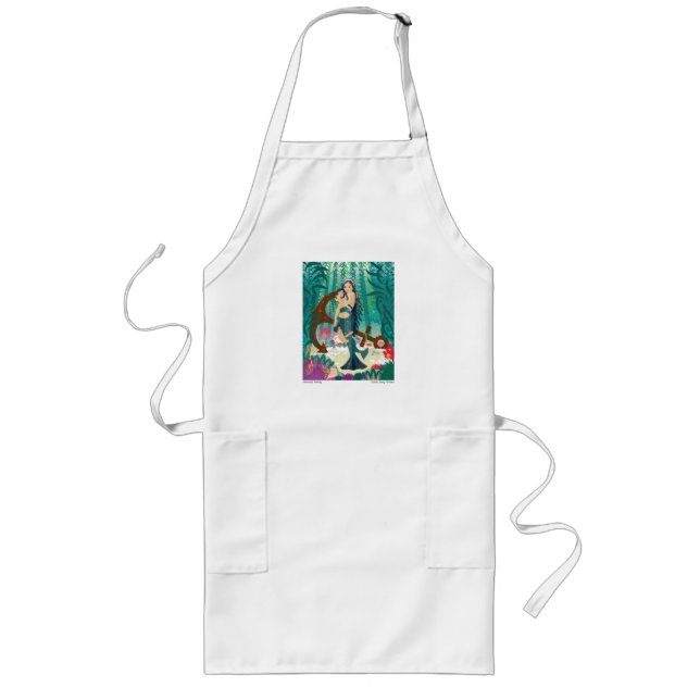 Delantal Largo La familia Mermaid Long Apron (Frente)