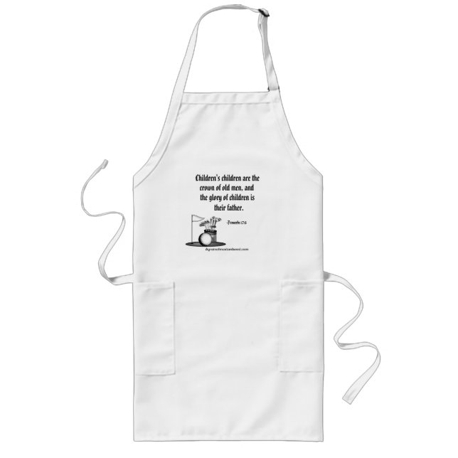 Delantal Largo La gloria de los hijos es su padre (Frente)