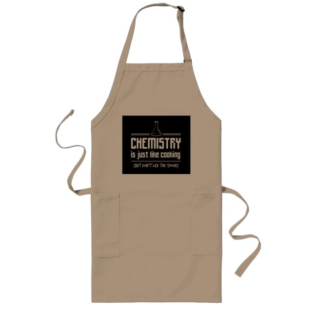 Delantal Largo La química es CookingChemistry está cocinando (Frente)