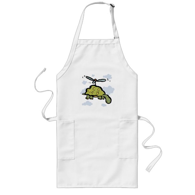 Delantal Largo la tortuga helicóptero (Frente)
