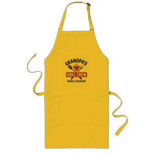 Delantal Largo La tripulación de la parrilla de abuelo   Camiseta