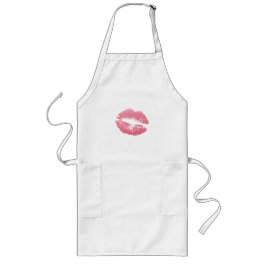 Delantal Largo Labios Rosados Brillantes