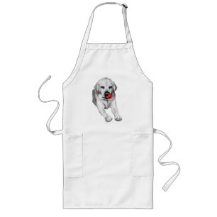 Delantal Largo Laboratorio de cocina con destello rojo