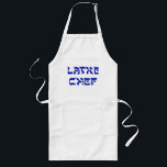 Delantal Largo Latke Chef Apron<br><div class="desc">¡No a todo el mundo le encantan los lagos en Chanukah! Este es un gran regalo para el chef Latke, la persona a la que le encanta hacer los lagos Chanukah, esos tortitas de patata cargadas de calorías que a todos les encanta comer con manzanas o crema agria. ¡Feliz Chanukah!...</div>