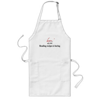 Delantal Largo Leer recetas es aburrido Apron