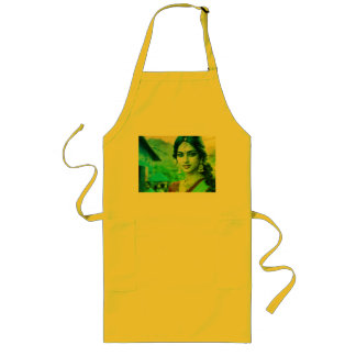Delantal Largo Leña de Apron en cada marco" "Negrita y bella" "