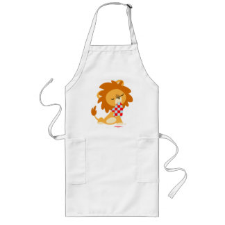 Delantal Largo León Satiated dibujo animado que cocina el