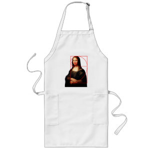 Delantal Largo Leonardo da Vinci Mona Lisa Fibonacci Sequence