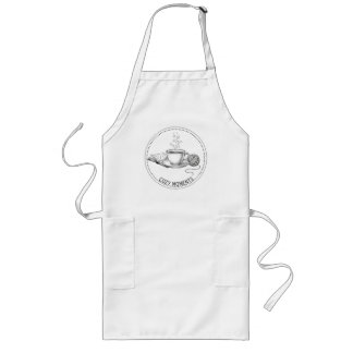 Delantal Largo Libro de café y tejido minimalista de momentos aco