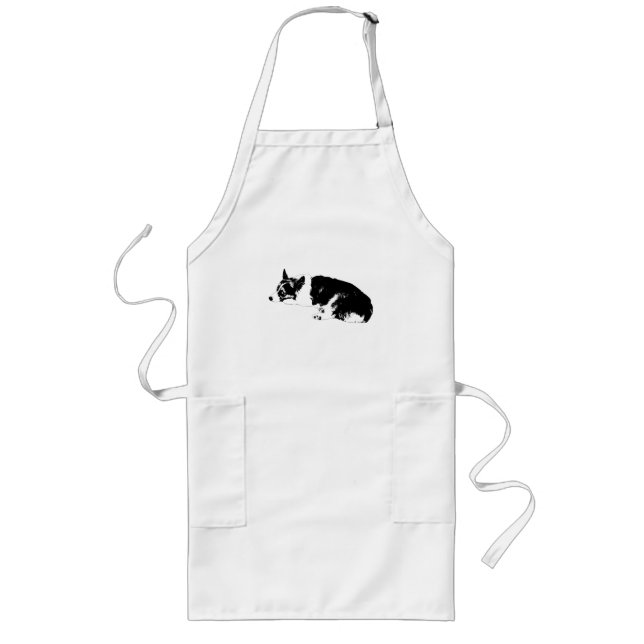 Delantal Largo Línea de Cocina Corgi (Frente)