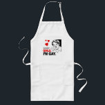 Delantal Largo Lo siento Chicas, soy gay.<br><div class="desc">Humor gay,  humor lésbico,  y orejas de orgullo,  camisetas GLBT/LGBT,  caramelos,  maricones,  botones,  signos,  posters y regalos de orgullo gay de: http://www.GLBTshirts.com</div>