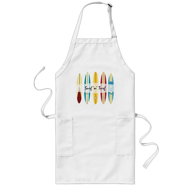 Delantal Largo Longboard de vintage (Frente)