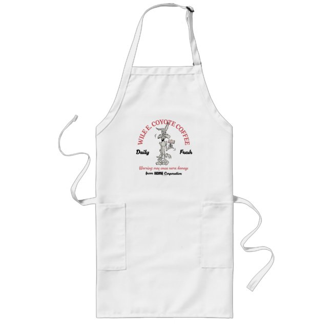 Delantal Largo LOONEY TUNES™ | Café fresco diario WILE E. COYOTE™ (Frente)