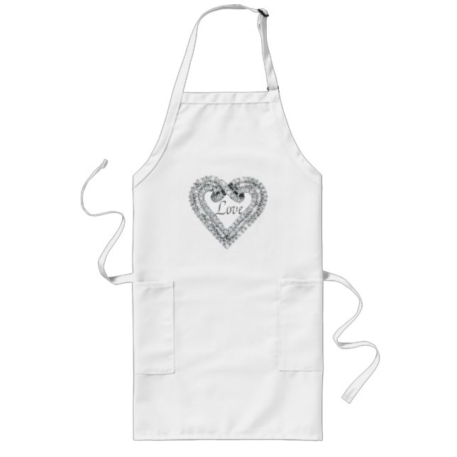 Delantal Largo Love Diamond Heart Apron (Frente)