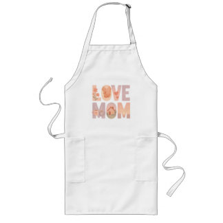 Delantal Largo Love Mom Floral T-Shirt