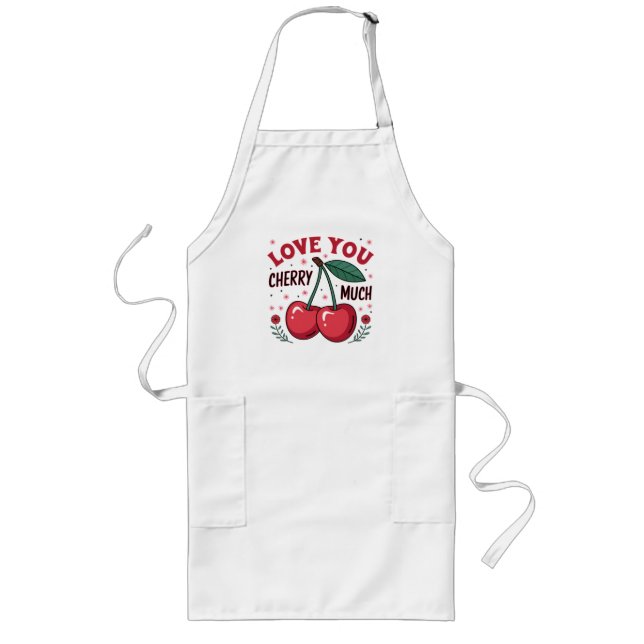 Delantal Largo Love You Cherry Much (Frente)