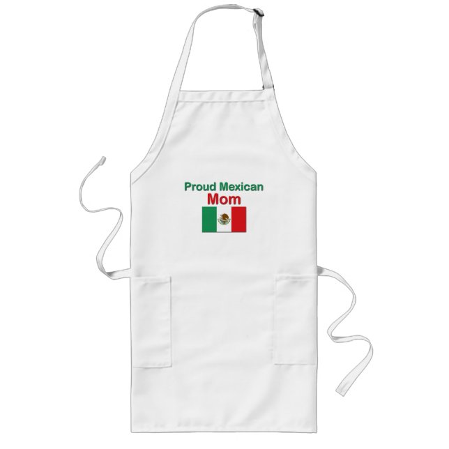 Delantal Largo Mamá mexicana orgullosa (Frente)