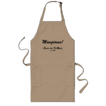 ¡Mangiamo! ¡Comamos! Apron personalizado