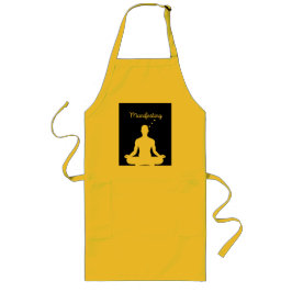 Delantal Largo Manifiesto de la meditación visual para vibracione