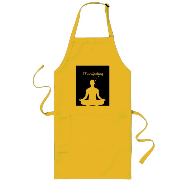 Delantal Largo Manifiesto de la meditación visual para vibracione (Frente)