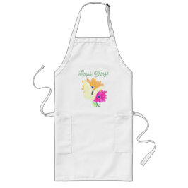 Delantal Largo Mariposa minimalista y flores 'Cosas simples'