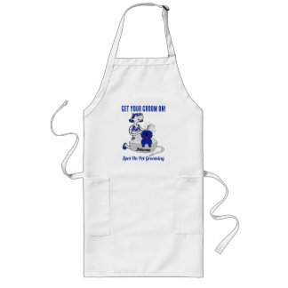 Delantal Largo Mascota Grooming Salon Name en Blue Business