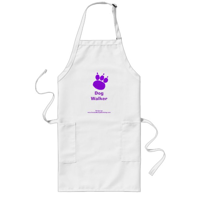 Delantal Largo Mascota Sitting Services Paw Print (Frente)