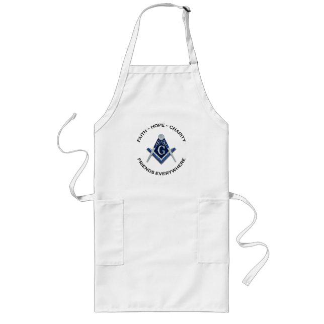 Delantal Largo Masonic Apron Blue (Frente)