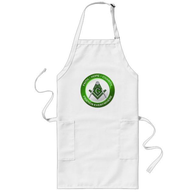 Delantal Largo Masonic Apron - Green (Frente)