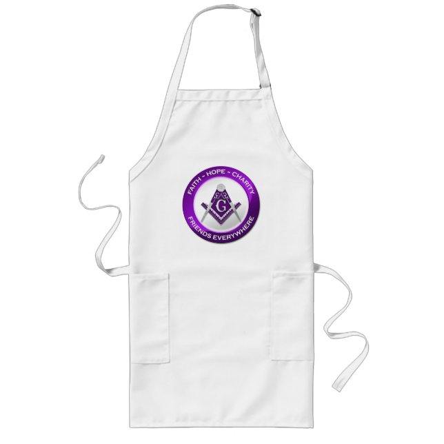 Delantal Largo Masonic Men's Apron Purple (Frente)