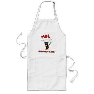 Delantal Largo Mel "MOL: MEOW OUT LOUD" Apron