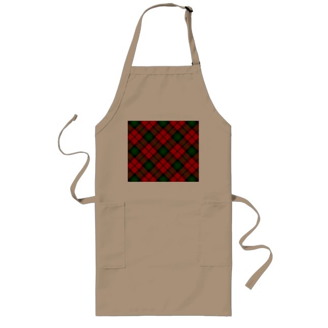 Delantal Largo Melocotonus tartan (Frente)