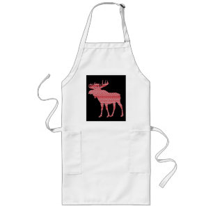 DELANTAL LARGO MERRY CHRISTMAS MOOSE